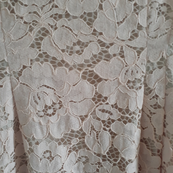 Vince camuto summer dress 8 blushing pink lace algodon cotton zip up lined - Picture 5 of 7